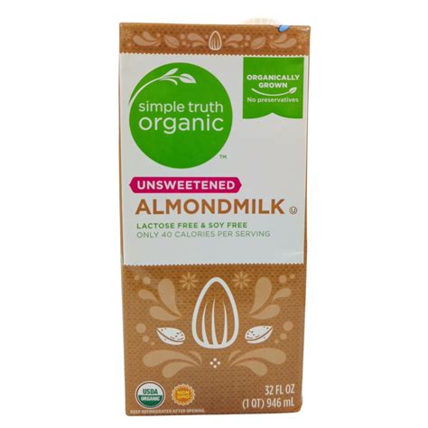 simple truth organic almond milk unsweetened ml