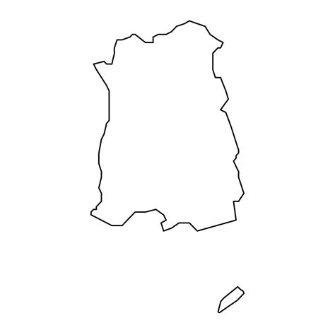 Ponce map, administrative division of Puerto Rico. illustration