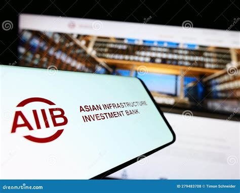 Smartphone With Logo Of Asian Infrastructure Investment Bank Aiib On