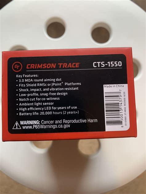 Crimson Trace CTS 1550 Micro Red Dot Sight Brand New In Box Never