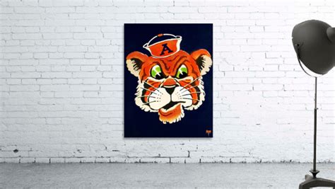 Vintage Auburn Tiger Mascot Art - Row One Brand