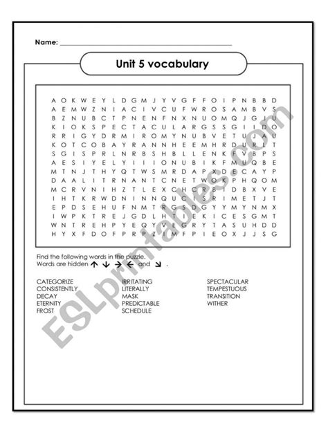 English Worksheets Vocabulary Unit Oxford Discover