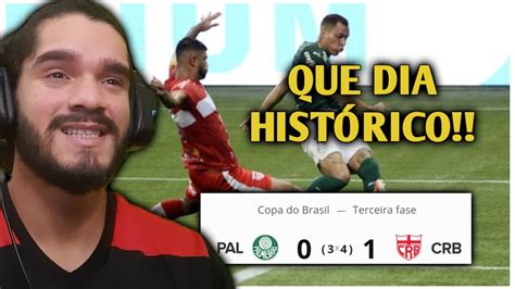 FLAMENGUISTA REAGINDO REACT PALMEIRAS 0 X 1 CRB YouTube