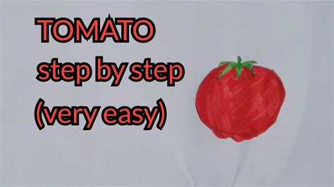 How To Draw Tomato Step By Step Youtube