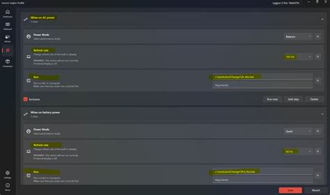 [Lenovo Legion Toolkit] Change resolution when switching between battery and plugged in : r ...