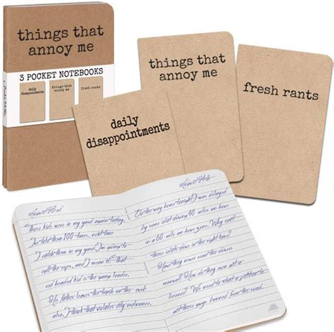 Archie Mcphee 3 Grump Notebooks Things That Annoy Me 3 Pack