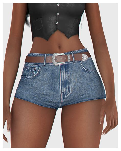 Montana Low Waist Jeans Shorts - The Sims 4 Create a Sim - CurseForge