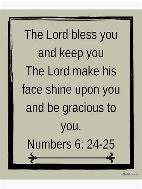 Numbers 624 25 Bible Verse The Lord Bless You And Keep You The