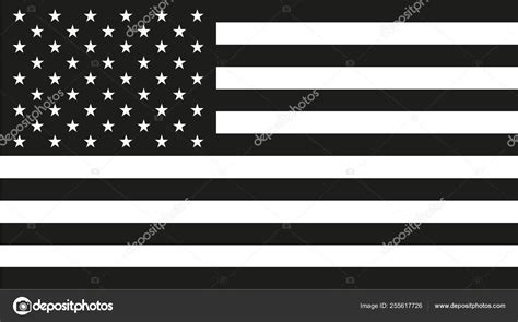 American flag. Black and white USA flag Stock Vector Image by ©4zeva #255617726