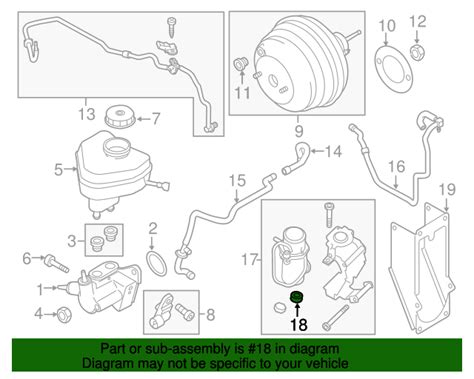 2004 2015 Volkswagen Touareg Power Brake Booster Vacuum Pump Insulator