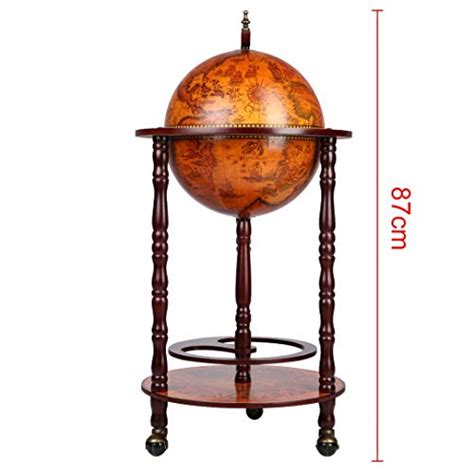 Hfghsgjbgd Globe Shaped Mini Wine Bar Drink Cabinet Movable Double