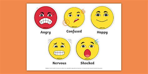 Emoticons Emotions Cut Outs Creat De Profesori Twinkl