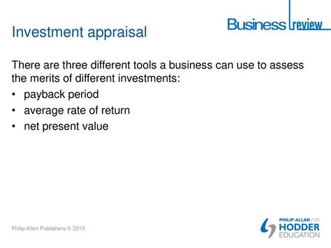 Investment Appraisal The Basics Philip Allan Publishers © Ppt Download