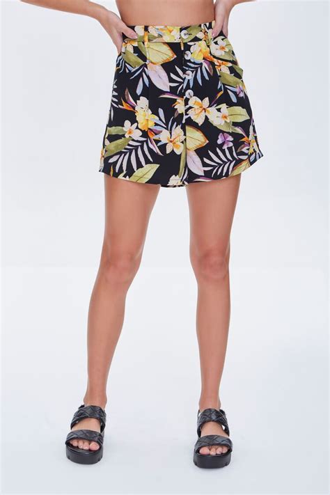 Tropical Crop Top And Shorts Set