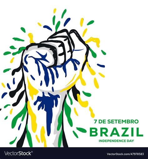 7 de setembro brazil independence day celebration Vector Image