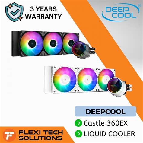 Deepcool Castle Ex Argb Aio Liquid Cooler Black White Flexi Tech