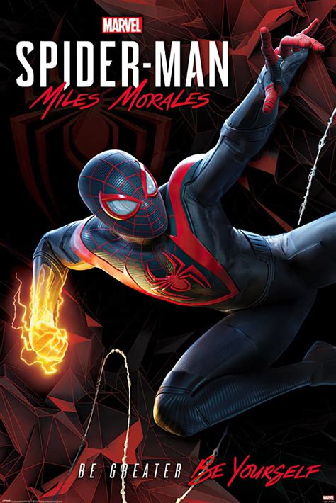 Spider-Man: Miles Morales - Marvel Gaming Poster (Game Cover) (Clear Poster Hanger) - Walmart.com