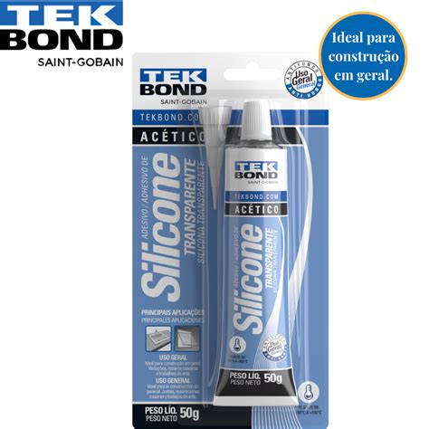 Silicone Ac Tico Transparente Para Veda O Tekbond Selagem Uso Geral