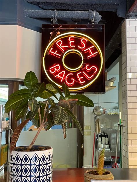 Fresh Bagels 🥯 Fresh Bagel Neon Signs Bagel