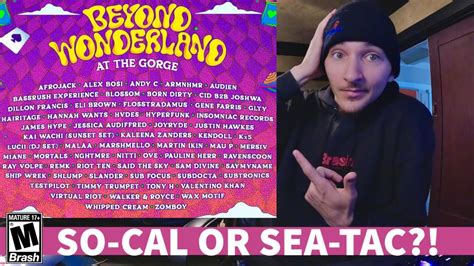 BEYOND WONDERLAND THE GORGE 2023 LINEUP REVIEW YouTube