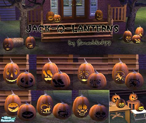 The Sims Resource Jack O Lantern Set