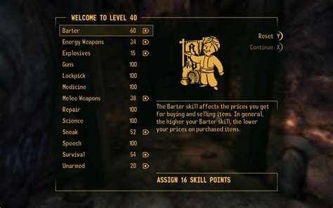 Fallout New Vegas Starting Skills