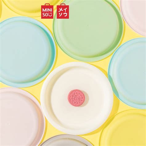 Jual Miniso Official Colorful Environmentally Dinner Plates Packs