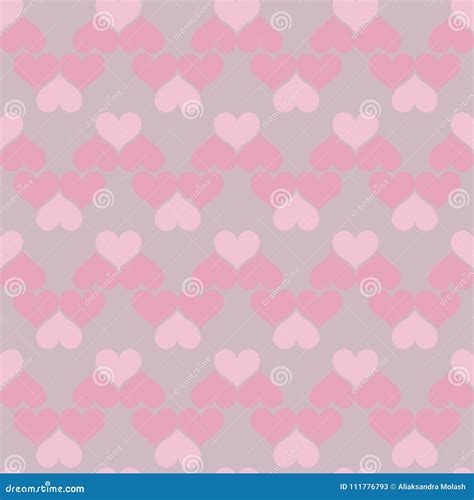 Pink Hearts Seamless Background Pattern Stock Vector Illustration Of