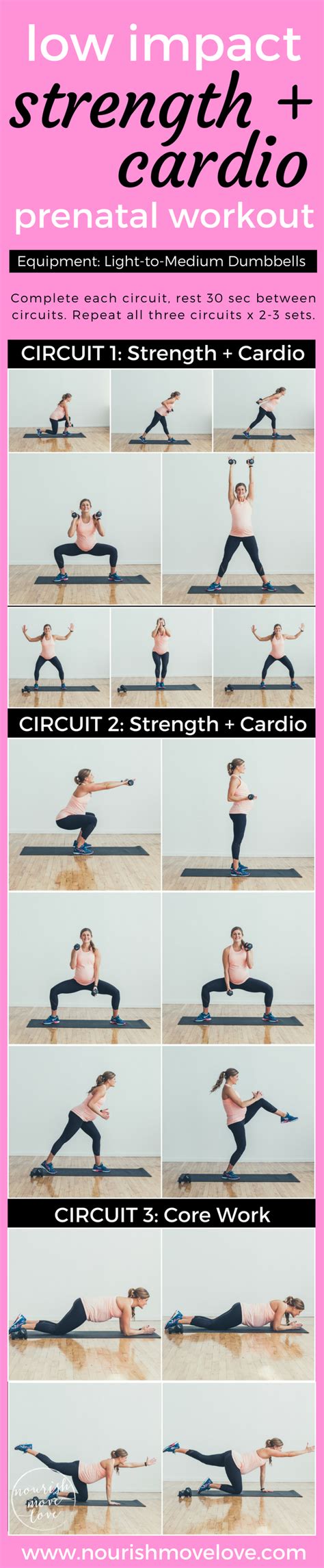 Low Impact Strength Cardio Prenatal Workout Workout Plan For Your