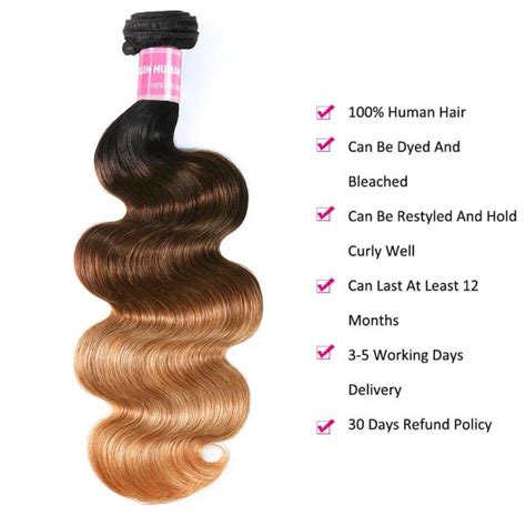 Unice Bundles Brazilian Ombre Body Wave Human Hair Unice