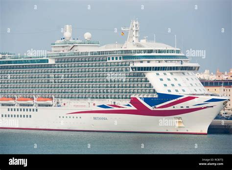 P&O Britannia cruise ship seen at Port in Spain Stock Photo - Alamy