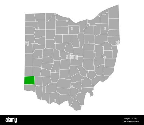 Map of Butler in Ohio Stock Photo - Alamy