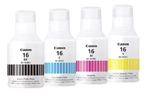 Kit 4 Botellas Tinta Canon Gi 16 Negro Cian Amarillo Magenta Envío gratis