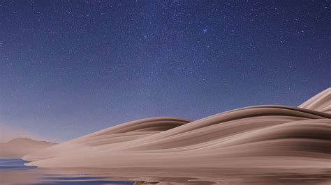 Night sky Wallpaper 4K, Starry sky, Blue Sky, Desert