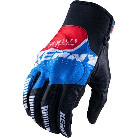 Gants Cross DEFENDER KENNY Noir Bleu Rouge MOTO AXXE FR Gants Cross