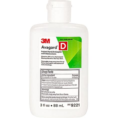 3M Avagard D Instant Hand Antiseptic Sanitizer With Moisturisers 3M