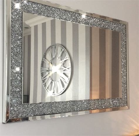 Diamond Crush Wall Mirror X Cm Mirrored Furniture Mirror Wall