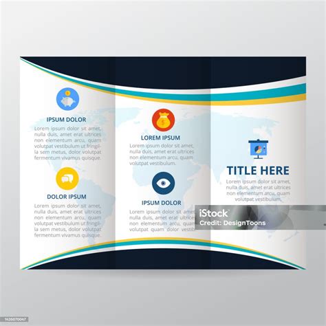 brosur trifold template brosur bisnis brosur tren ilustrasi stok
