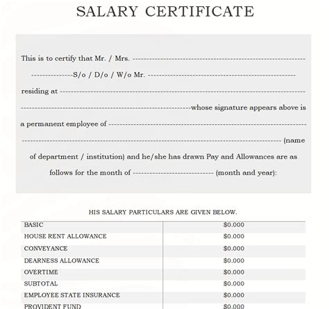 27 Editable Salary Certificate Templates In Ms Word