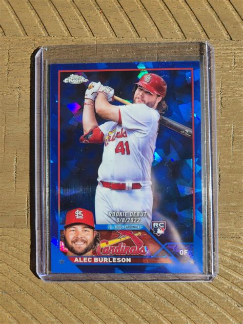 2023 Topps Chrome Sapphire Alec Burleson USCS99 RC St Louis Cardinals