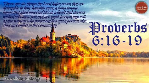 Bible Verse of the day – Proverbs 6:16-19 | Holy Bible