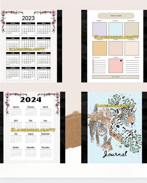 Journal Template Design Canva - Etsy