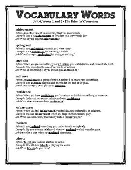 Unit 4 Weeks 1 And 2 Vocabulary List McGraw Hill Wonders 2020 Grade