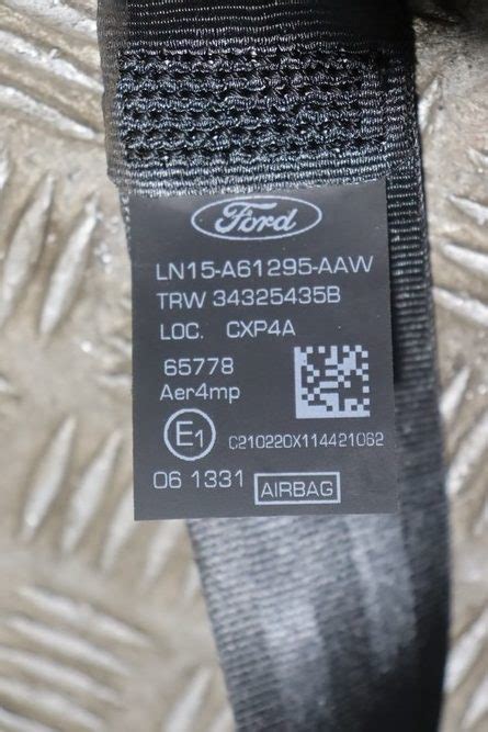 FORD ECOSPORT MK1 NSF FRONT SEAT BELT LN15 A61295 AAW 2018 20 CE20