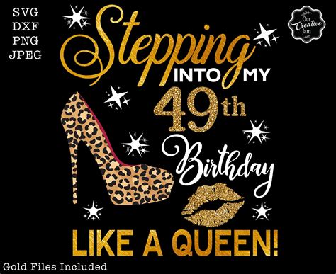 Stepping Into My Th Like A Queen Svg Th Birthday Svg Etsy