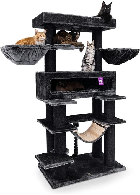 Petrebels Arbre Chat Geant Xxl Lookout Cm Noir Arbre Chat