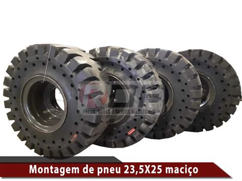 Montagem de pneu maciço 23 5 X 25 RDF Pneus