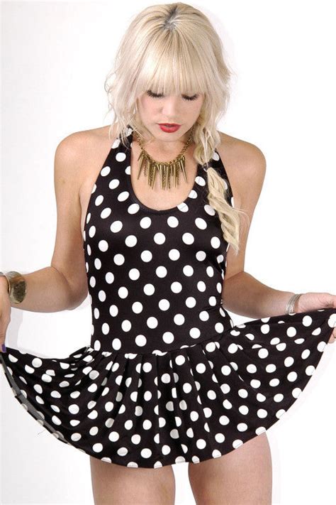 Vintage Pin Up Polka Dots One Piece Suit Skinny Bitch Apparel