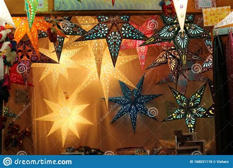 Christmas Star Lanterns stock photo. Image of light - 168031118