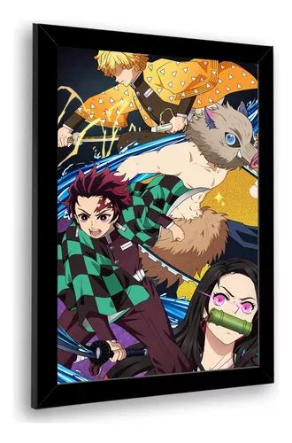 Quadro Demon Slayer Kimetsu No Yaiba C Moldura 23x33cm Parcelamento